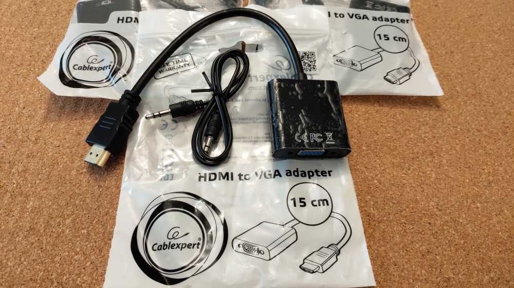 Adaptador HDMI > VGA e VGA > HDMI