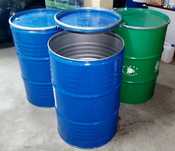 Bidons 50L, 180L e 250L c/tampa e aro,Bidons220L, Bidons Metal c/tampa