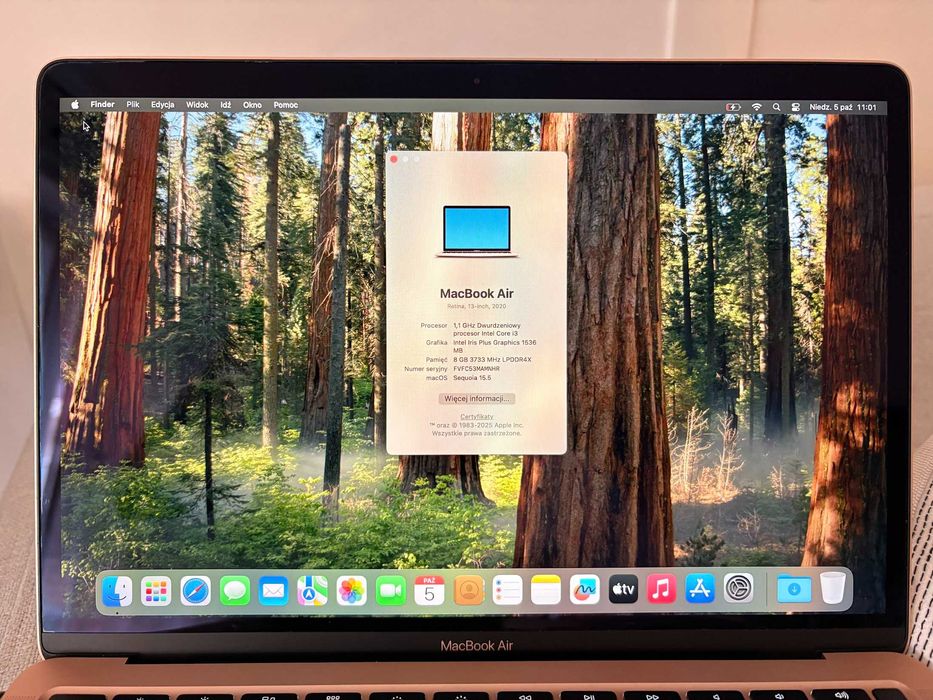 Macbook Air 2020 Złoty a Skromny (A2179)