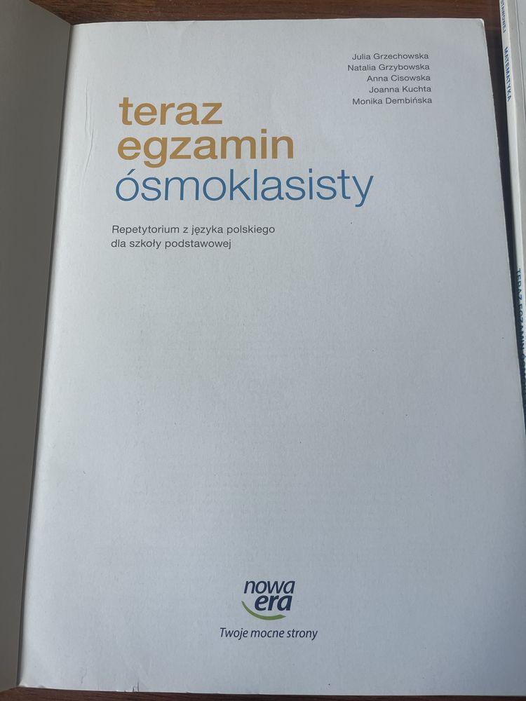Teraz Egzamin ósmoklasisty 8 klasaPolski Matematyka Angielski Nowa Era