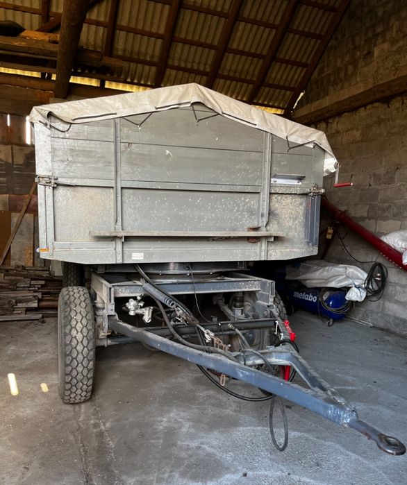 Przyczepa rolnicza 8t AutoSan d47b i zestaw uprawowo siewny meprozet