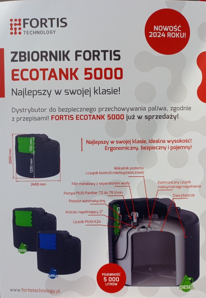 Zbiornik 5000l do ON Fortis ECOTANK Promocja