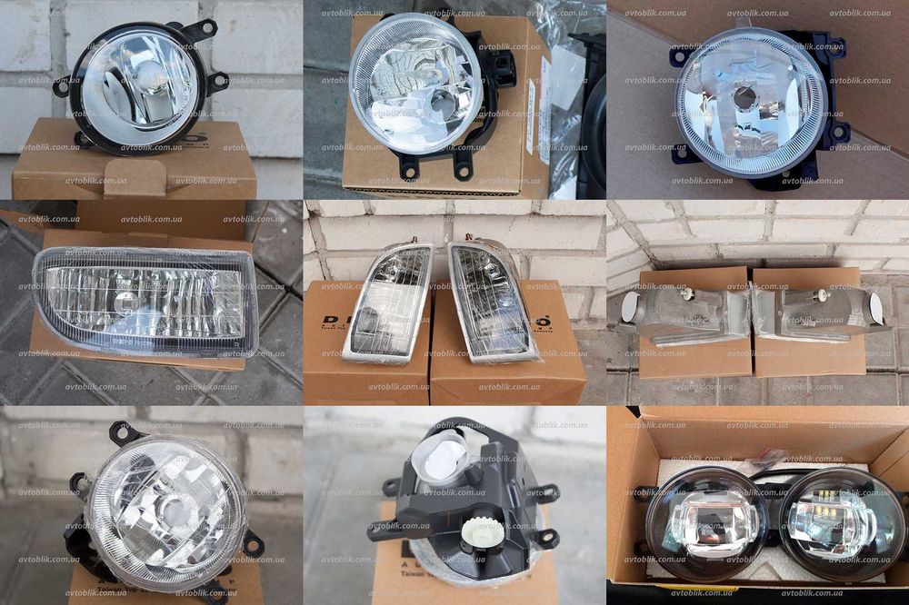 Туманки Toyota C-HR, Cruiser, Prado, Highlander, Hilux, Rav4, Sienna