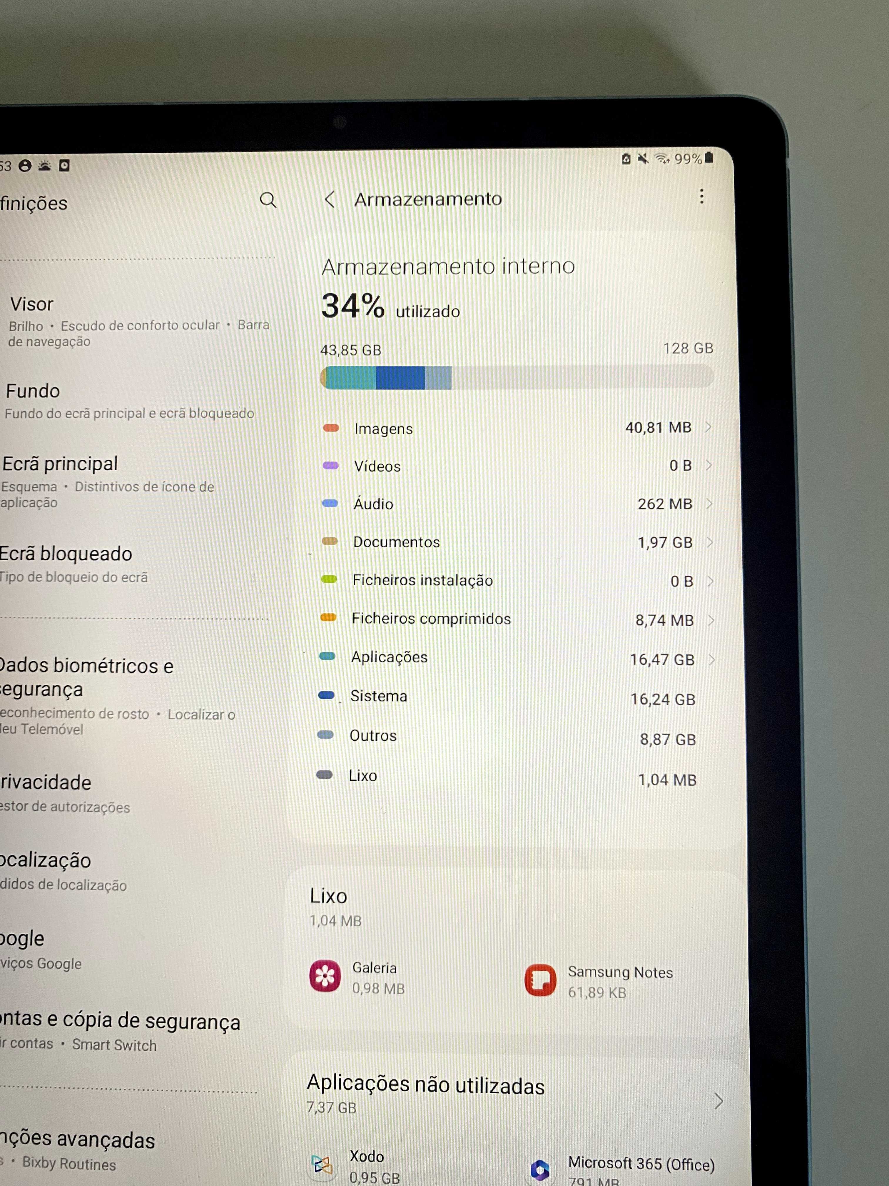 Tablet Samsung S6 lite, 128gb, azul bebé com S Pen e capa magnética