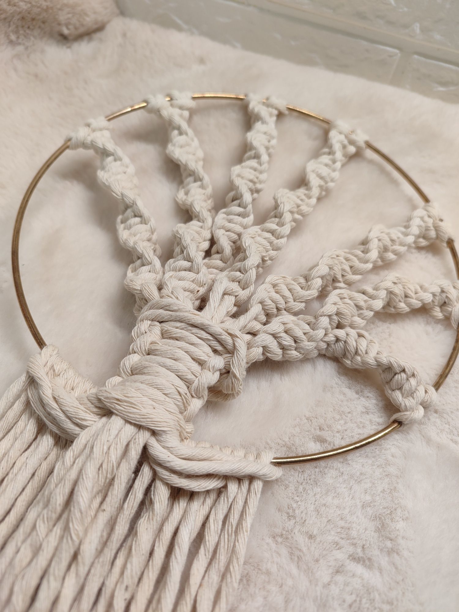 Painel decorativo macramé