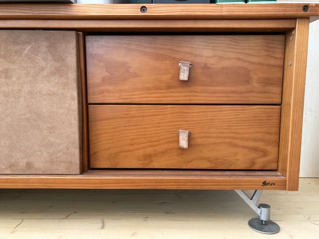 Móvel de sala para TV conjunto de 3 módulos pinho