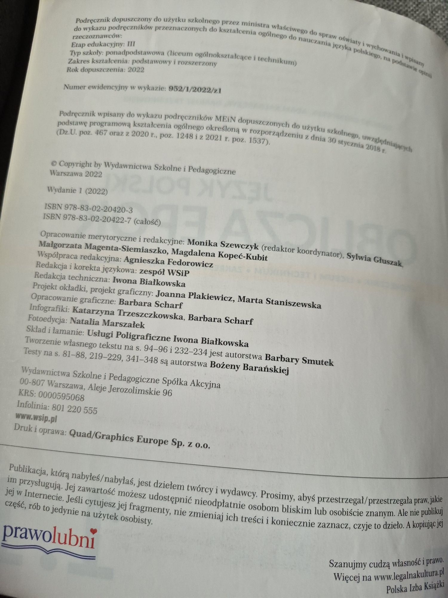 Podręcznik oblicza epok 1.1 Wsip