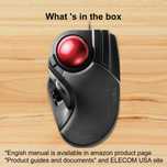 ELECOM Duża mysz Trackball z 8 przyciskami i płynnym śledzeniem