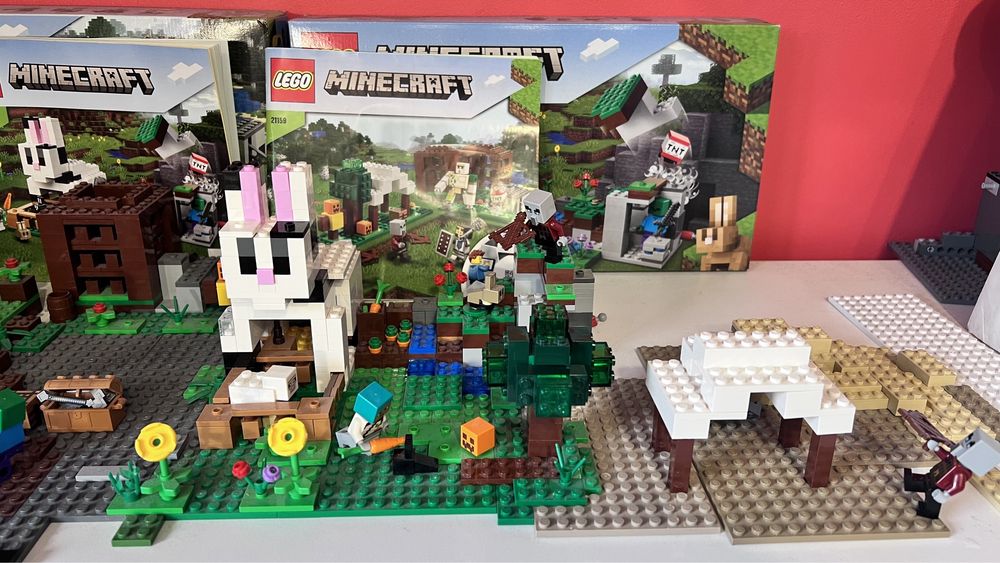 Miasto lego minecraft z rzadkimi zestawami