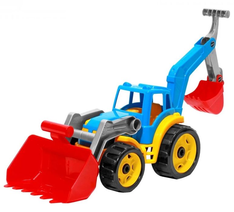 Трактор з двома ковшами