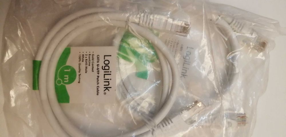 4 cabos Ethernet NOVOS, nunca usados