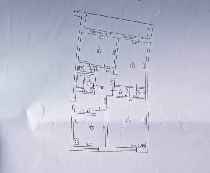 Продам 3-х комнатную квартиру в Чкаловском, Чугуевский район