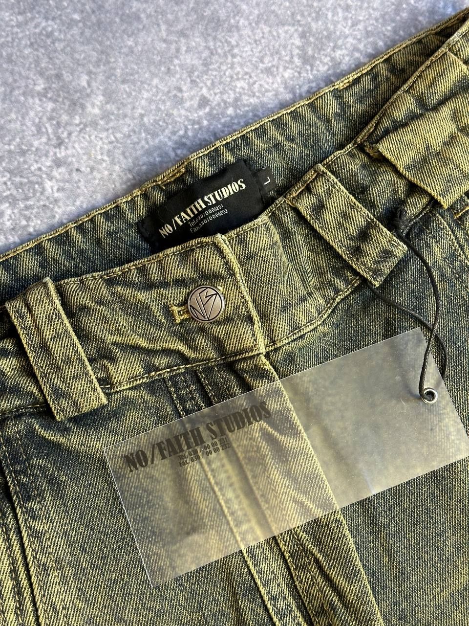 NFS NO FAITH STUDIOS baggy faded jeans distressed широкі джинси  джинс