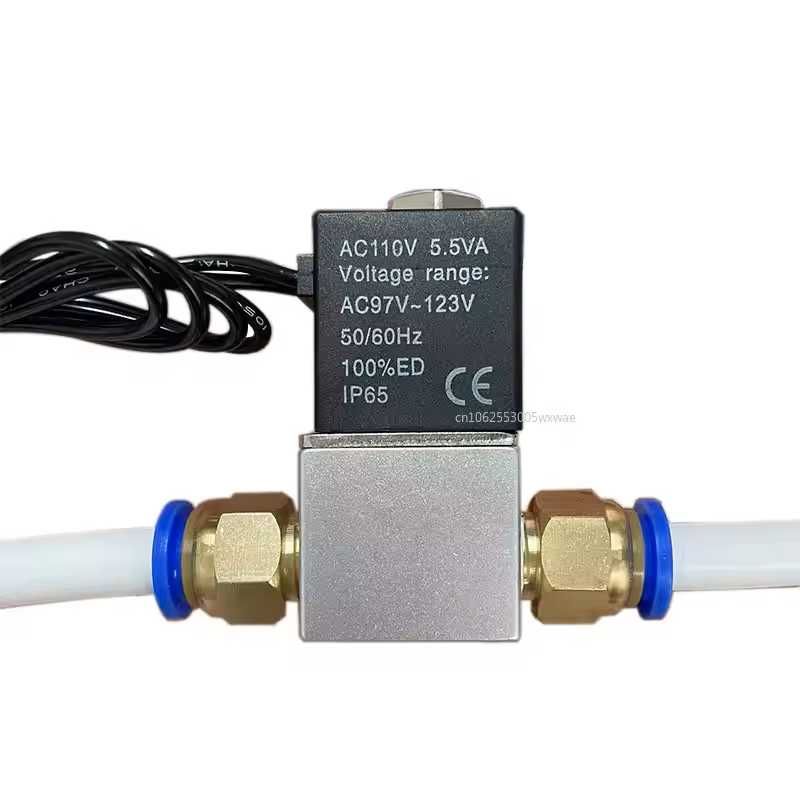 Válvula solenóide de 12mm, ac 220v para ar, água e óleo