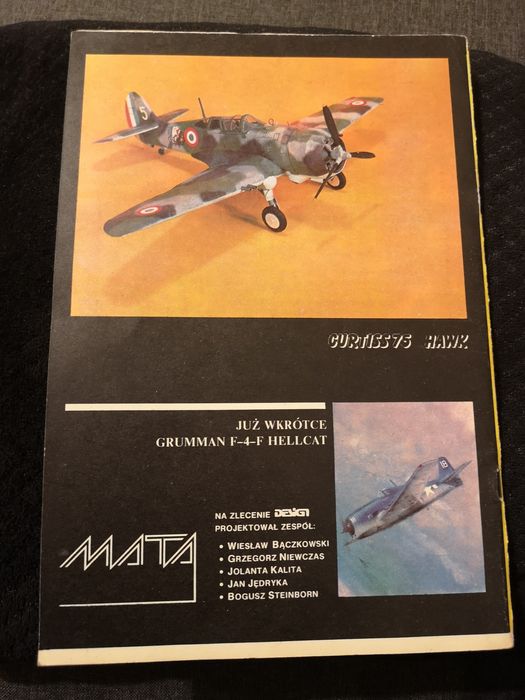 Model kartonowy 1:33. Curtiss 75 hawk