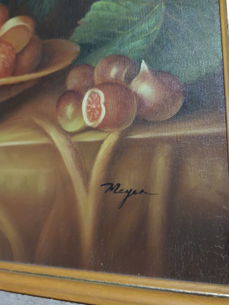 Quadro frutas sobre madeira