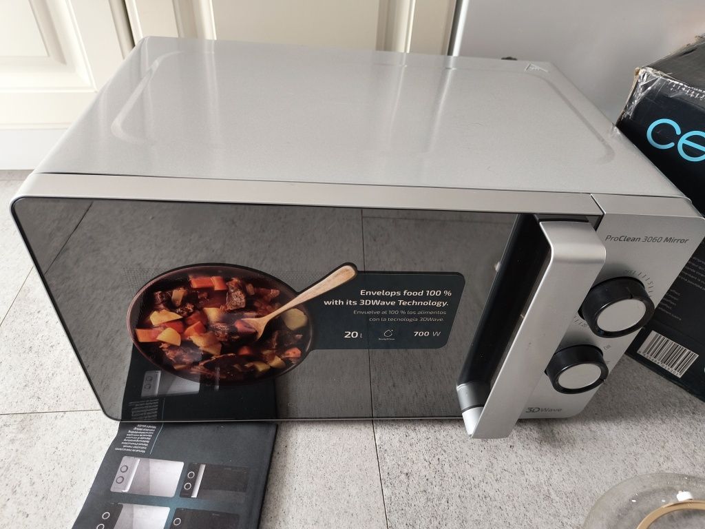 Cecotec Proclean Mikrofalówka, Srebrny, 20 l