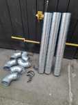 metalowe rury wentylacyjne 125 z kolankami 90*