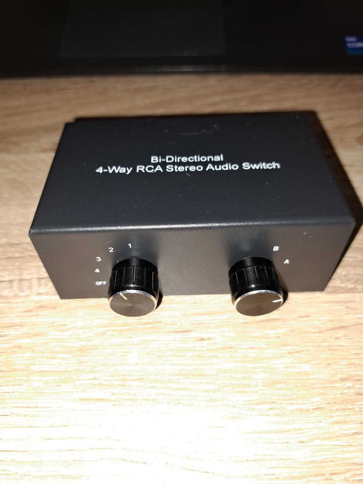 przełącznik, separator, switch do zestawów hi-fi i kolumn głośnikowych