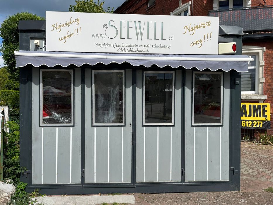 OKAZJA! Kiosk handlowy pawilon sklep kontener ALARM KAMERY