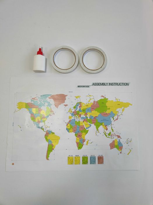 Drewniana mapa świata sztuka 3D duża dekoracja ścienna - rozmiar M A
