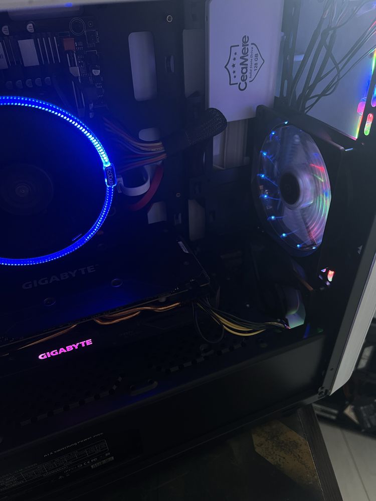 Игровой компьютер пк intel 6ядер amd radeon rx580 8gb ssd озу 16g rgb