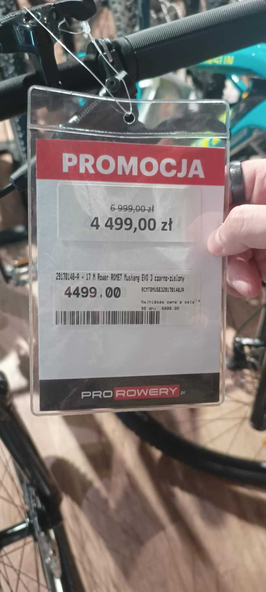 ROWER GÓRSKI Romet 17M mustang Evo 3 czarnozielony w salonie 6999zł