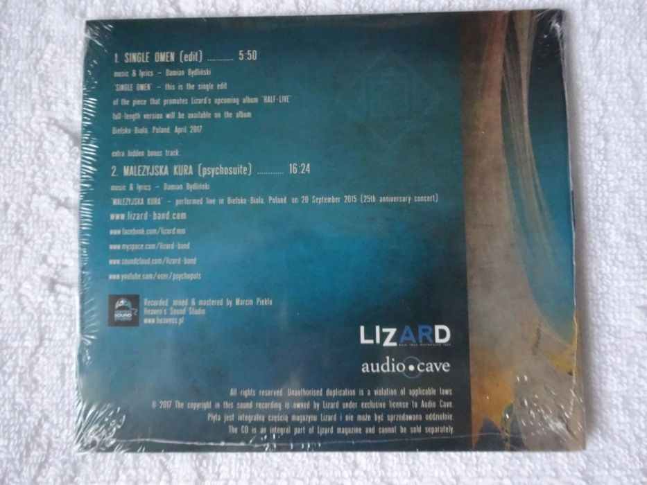 LIZARD _Single Omen CD _NOWA folia