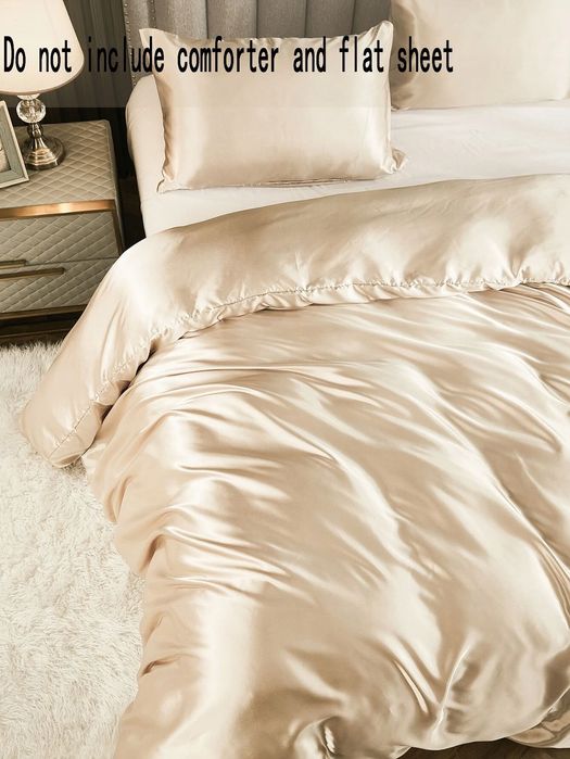 Poszewka Na Kołdrę I 2 Poduszki Imitacja Jedwabiu