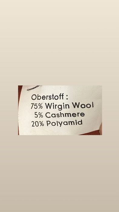 Włoski rudy płaszcz Bellandi z wełny i kaszmiru