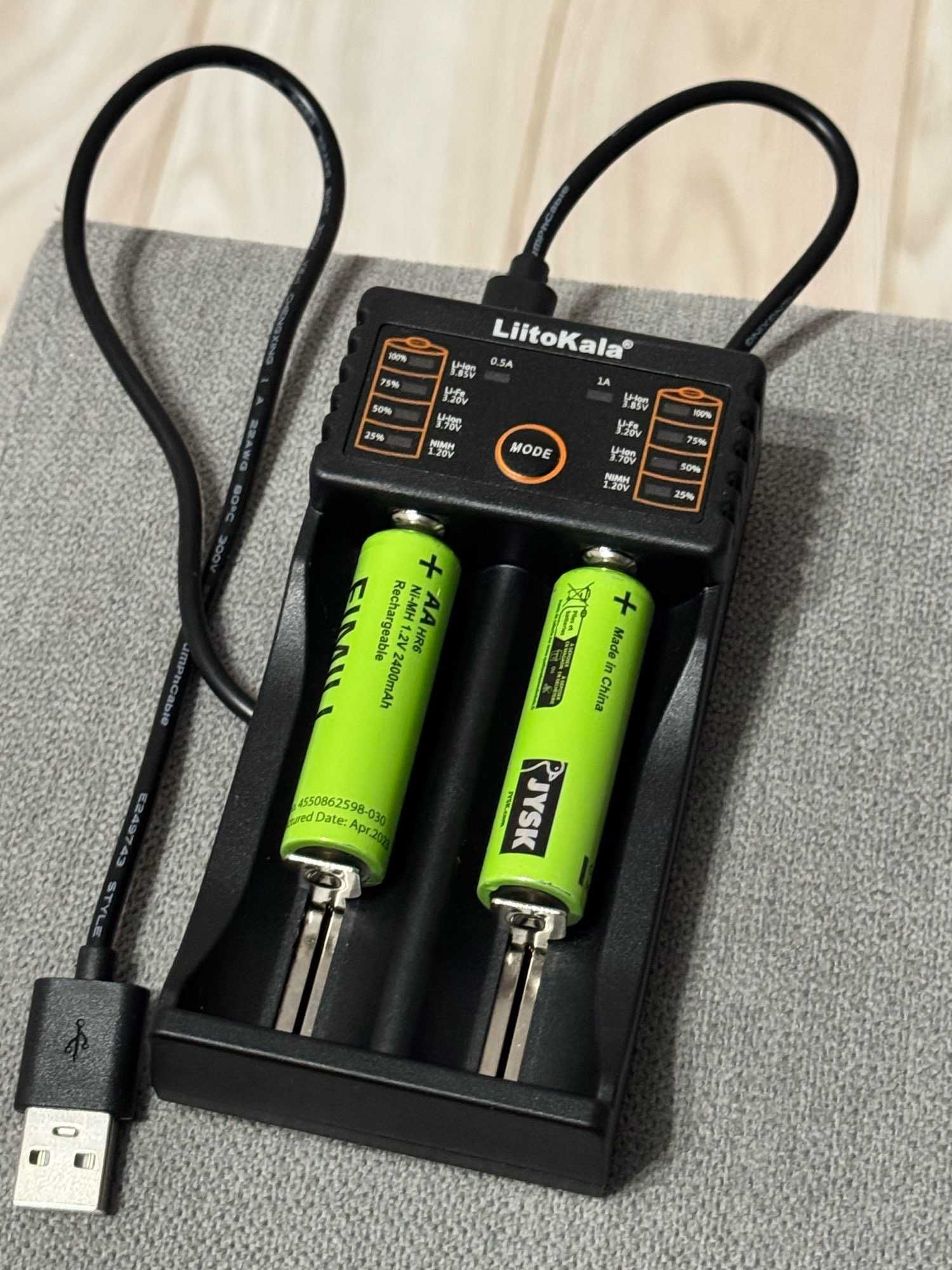 Универсальная зарядка LiitoKala Lii-202 Li-ion, Ni-MH + Power Bank
