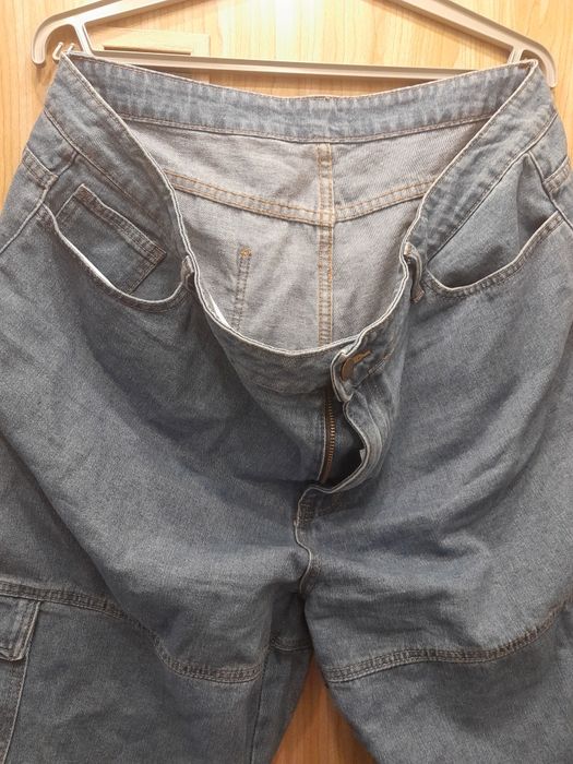 Jeansy bojowki pas 120 cm unisex