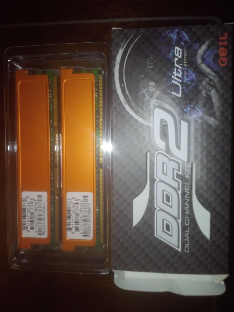 Pamięć ram Geil ddr2 2×1gb pc6400 mhz800 cas4