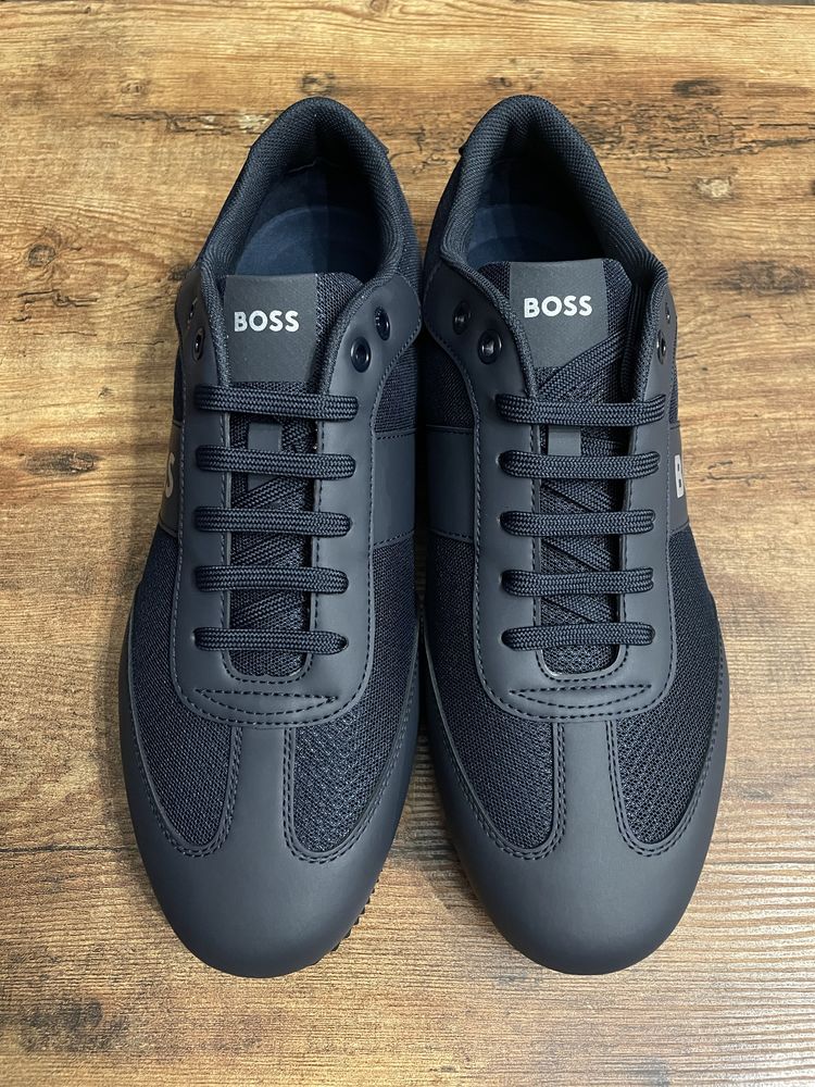 Meskie buty nowe Boss Hugo granatowe sportowe adidasy adidas nike