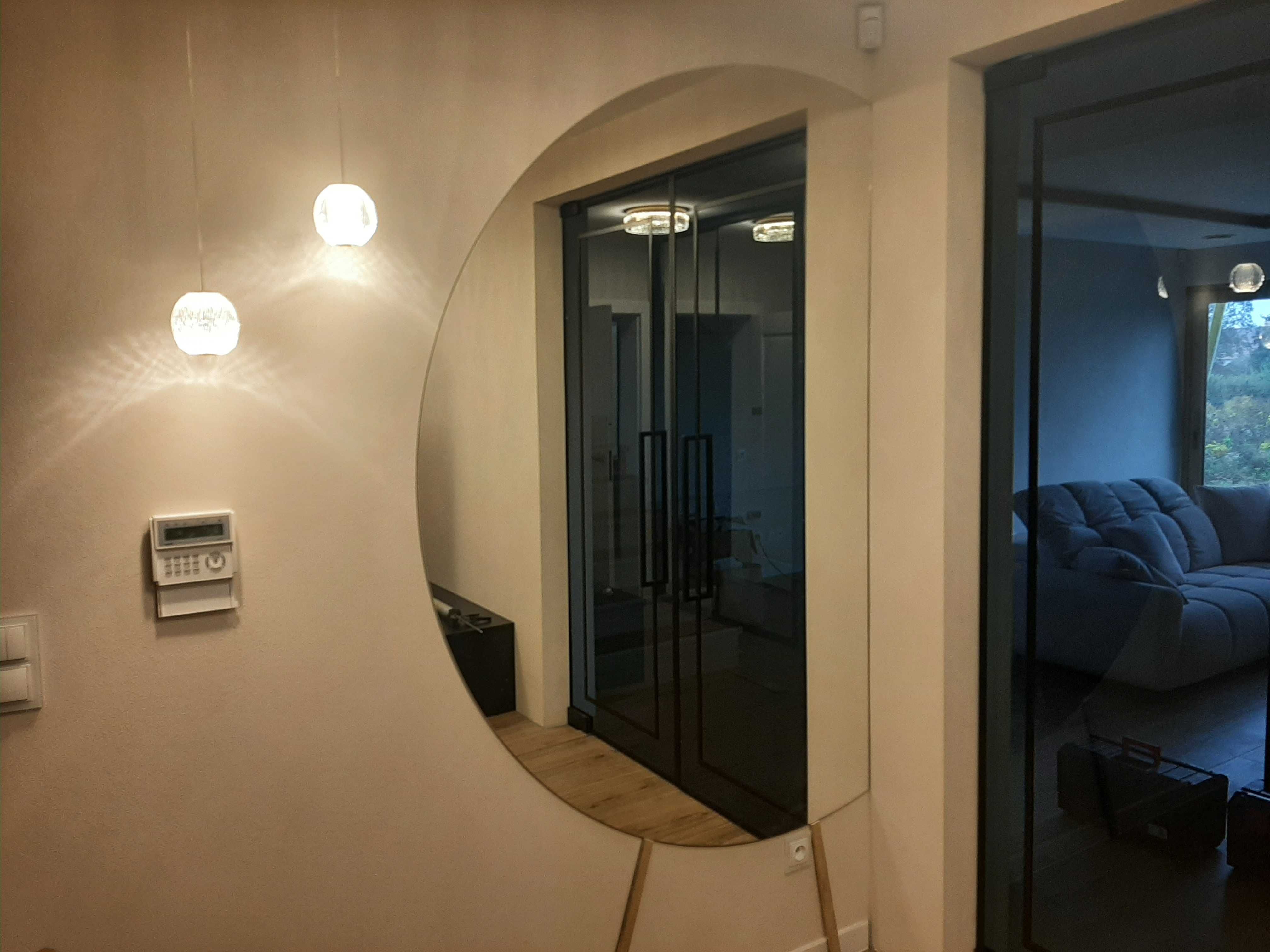 Lustra lustro na wymiar do łazienki przedpokoju, lacobel, lakobel