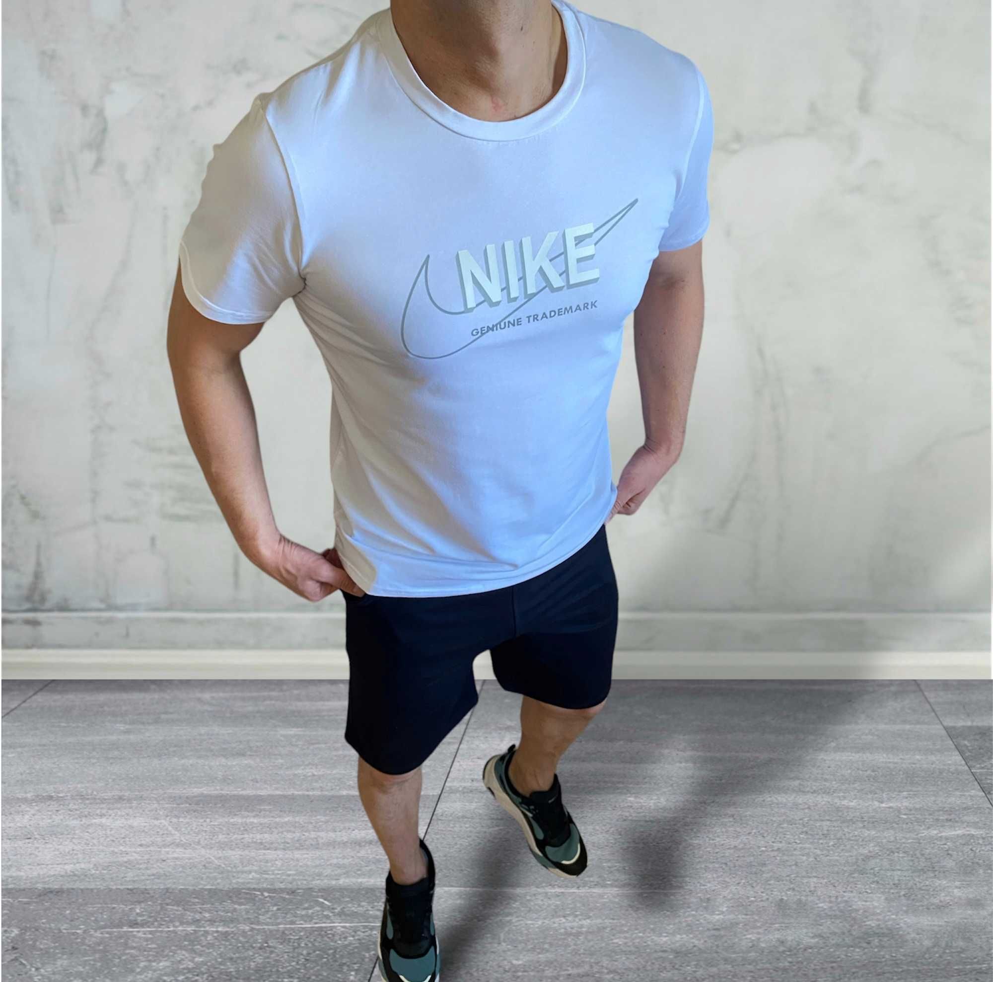 Літній спортивний чоловічий костюм Nike (шорти+футболка)