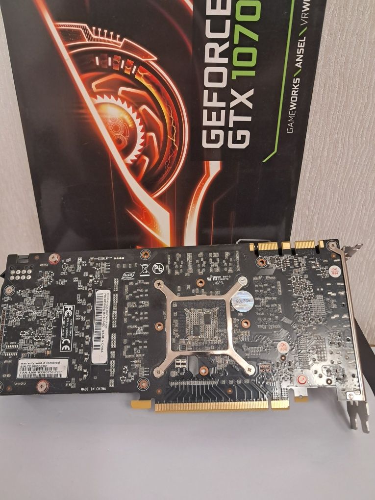 Видеокарта КАК НОВАЯ PALIT GTX 1070 8GB топсост.. пломба др. карт