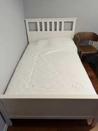 Łóżko + materac Ikea Hemnes 120 cm
