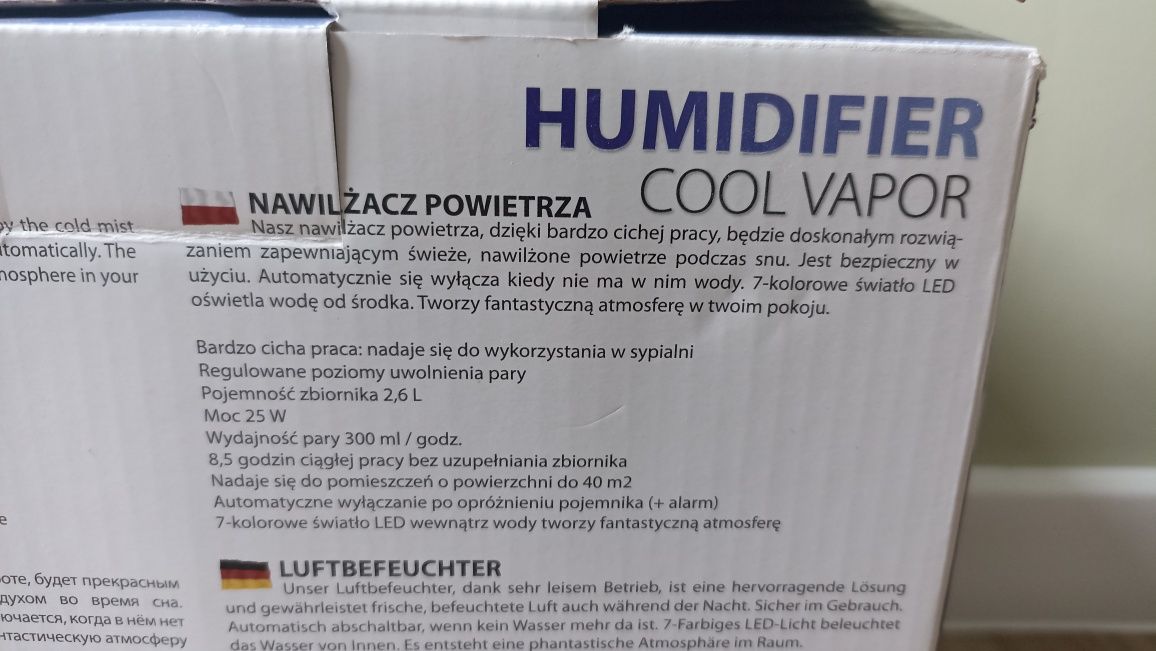 Nawilżacz powietrza Esperanza Cool Vapor EHA005