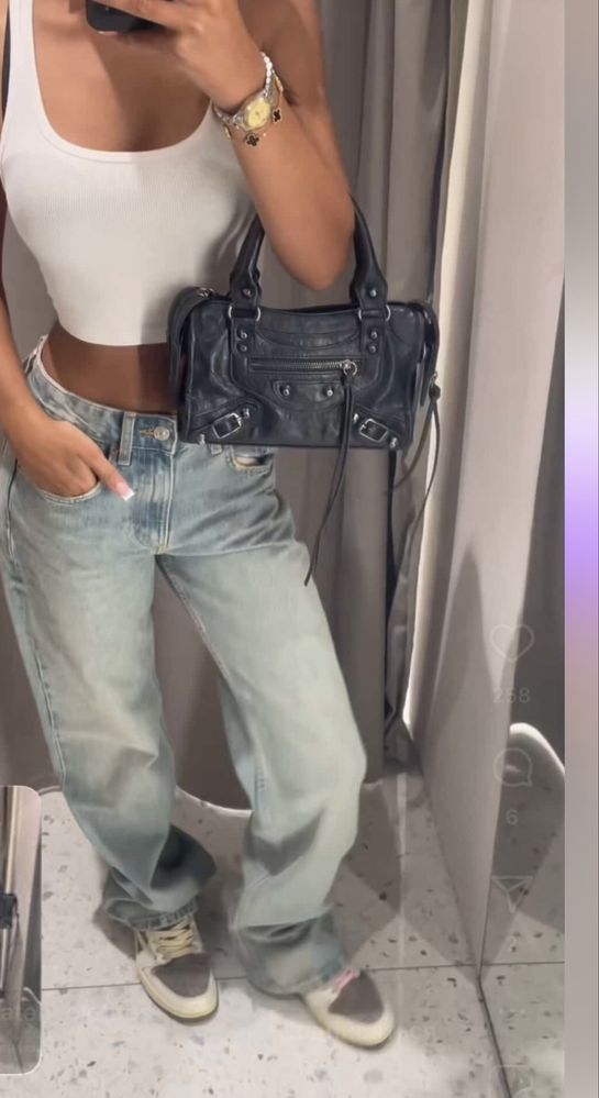 Джинси trf high-rise wide leg zara