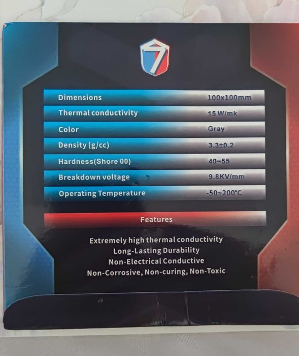 Subzero Seven 15W/mk termopad wydajność,nowość, 100x100x1 1szt. serwis