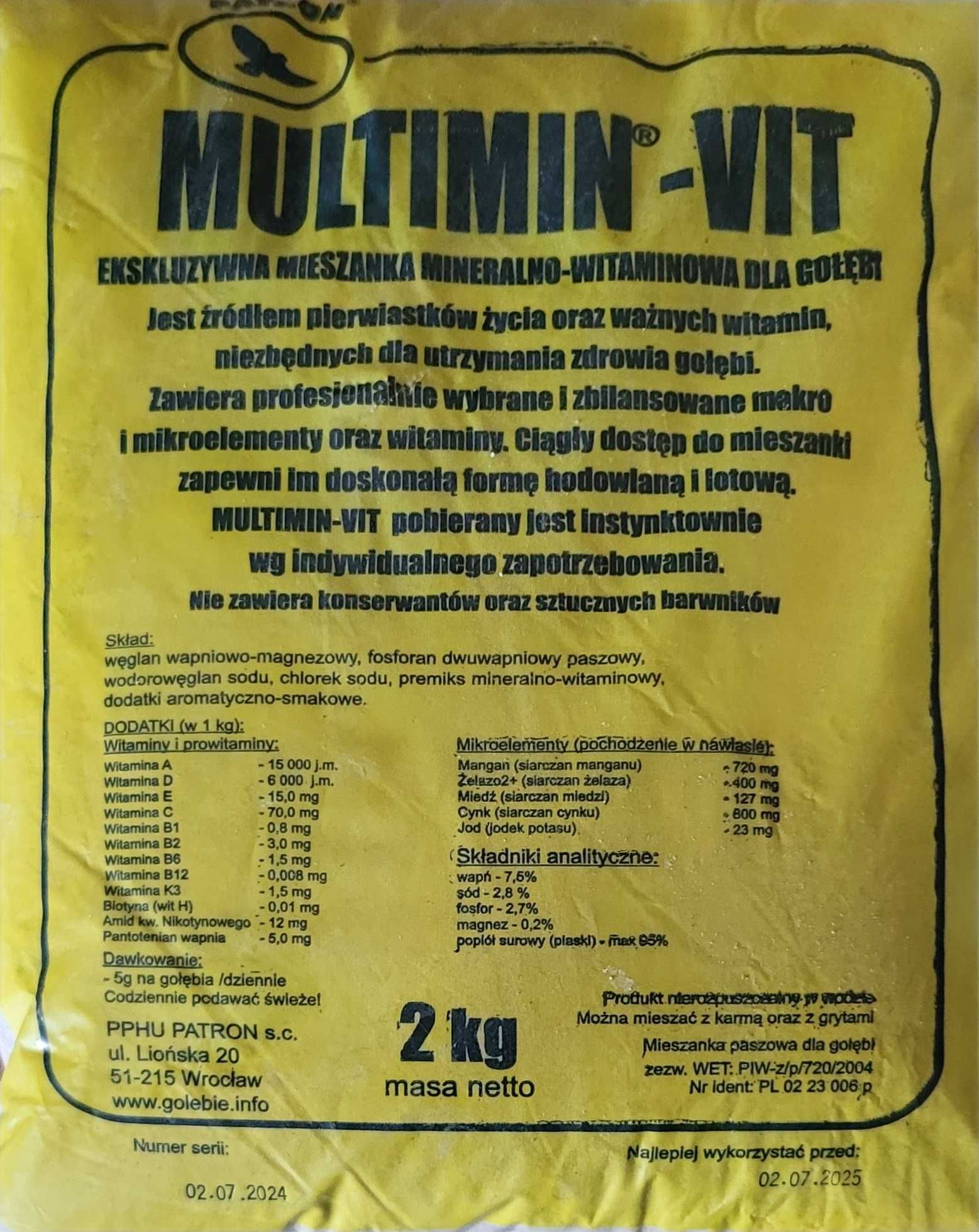 Grit miętol dla gołębi