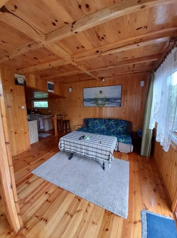 Domek drewniany z dużym ogrodem