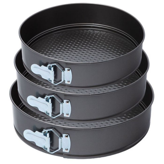 ZESTAW forma 3szt. blacha do pieczenia ciasta okrągłe tortownica