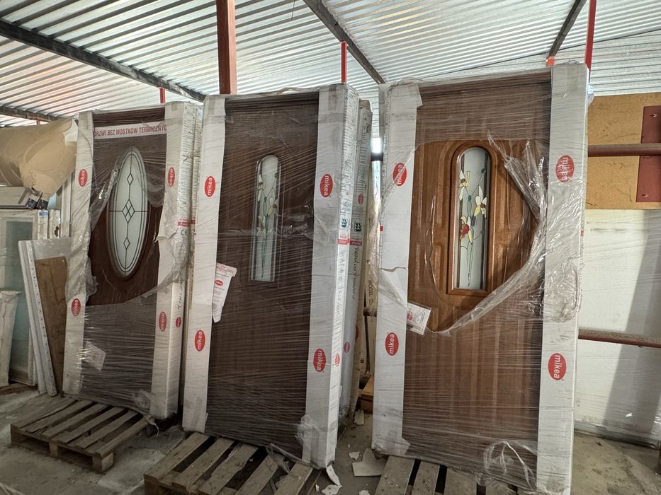 drzwi metalowe ocieplane, zewnętrzne 90 Mikea Herba złoty dąb