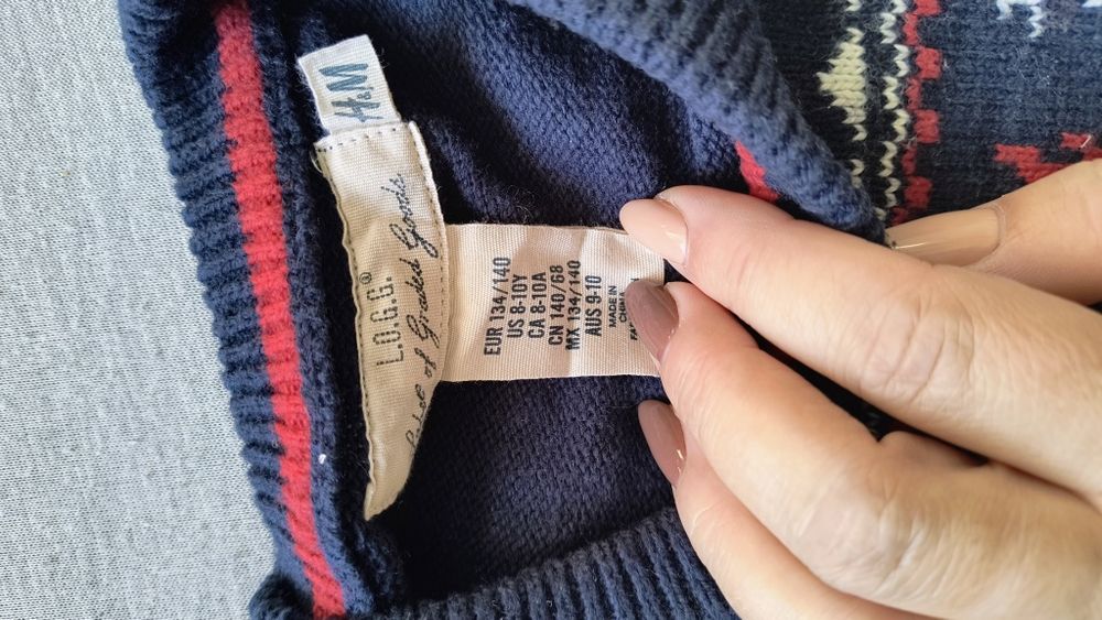 Sweter świąteczny 134 140 H&M
