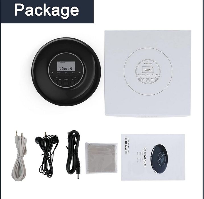 Odtwarzacz CD przenośny, nowy, MP3, WMA, CD-R, CD-RW