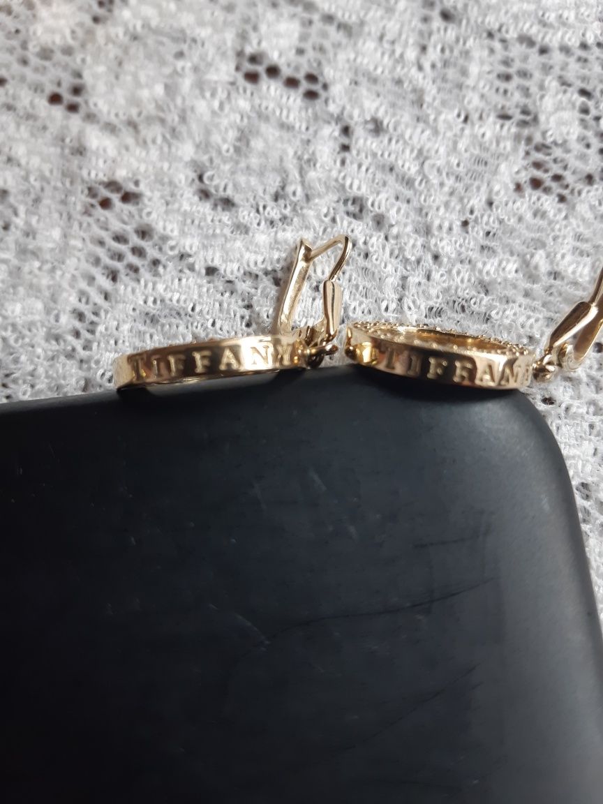 Niepowtarzalne kolczyki Tiffany złoto 585 8,2 gr