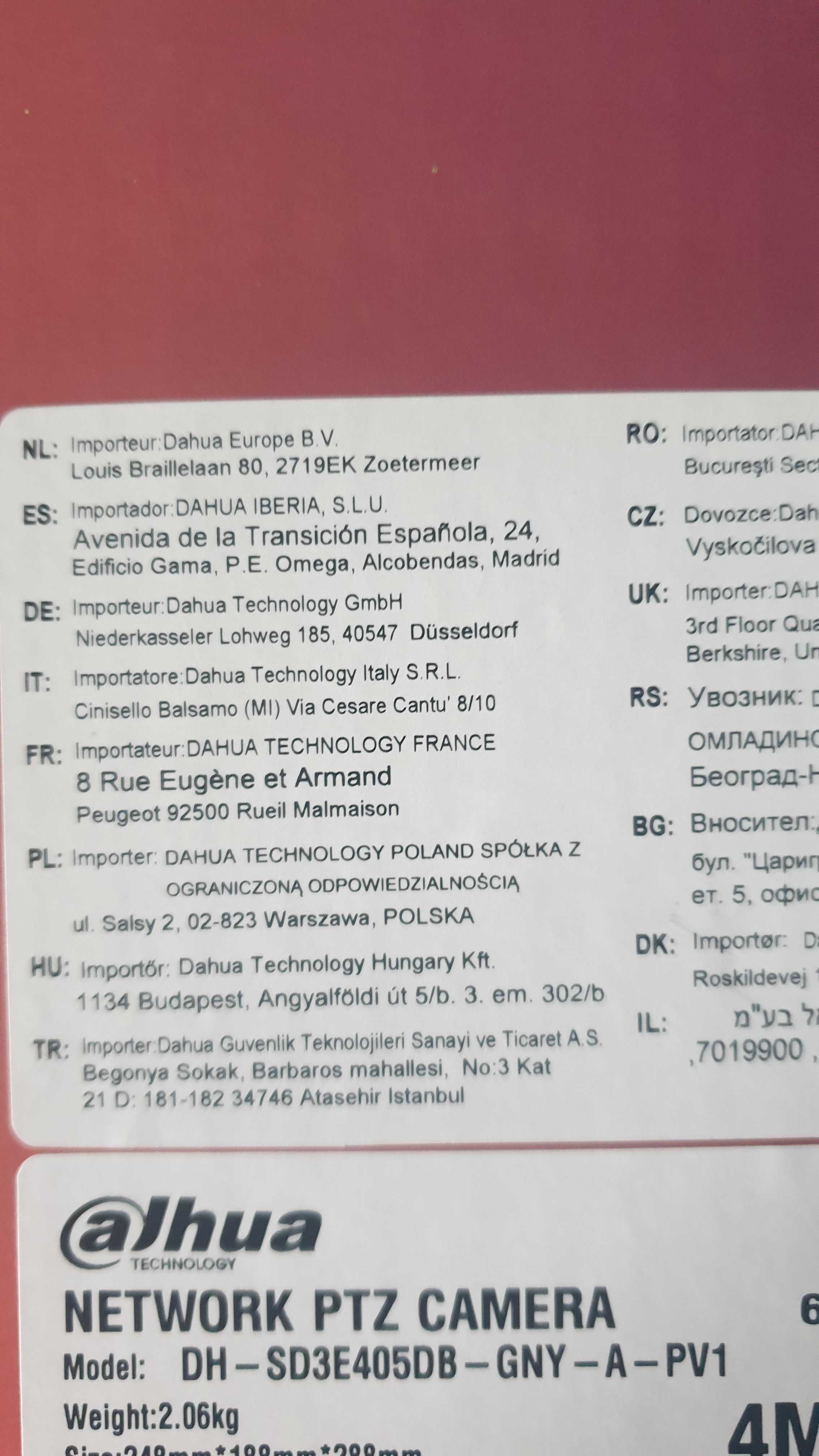 Kamera obrotowa TiOC Dahua WizSense SD3 Series - AI , 4Mpx