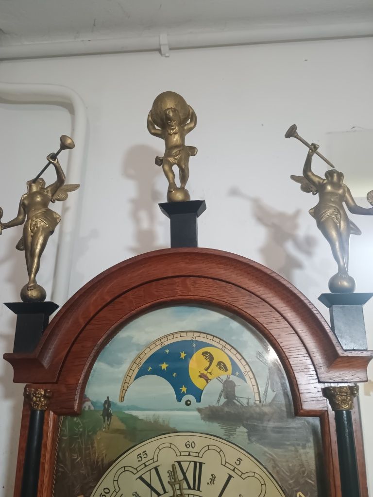 Wiszący zegar stary ścienny holenderski duży
